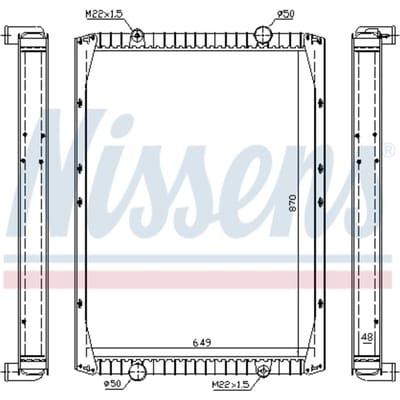 Radiator, motorkoeling NISSENS 63845A