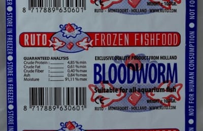 Ruto Rode muggenlarven diepvriesvoer 100 g | 20 deelbare blokjes | blister zonder omverpakking Diepvries