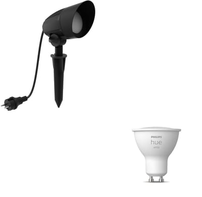 Philips Hue Cylr Tuinspot (Zwart) - GU10 - Warmwit Licht - Hue White