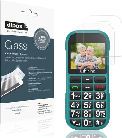 dipos – 2x Matte Pantserfolie geschikt voor USHINING T190 | 9H Screenprotector