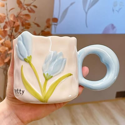 Afstudeercadeau voor leraren Praktische mokken voor studenten Hoge kwaliteit Tulpen Keramische kopjes Souvenirs 301-400ml