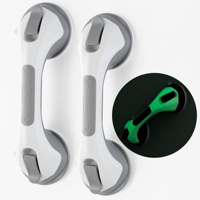 Douchehandgreep 31CM - Grijs - Suction Cup - Veiligheidssteun tot 110kg - ShopVlot