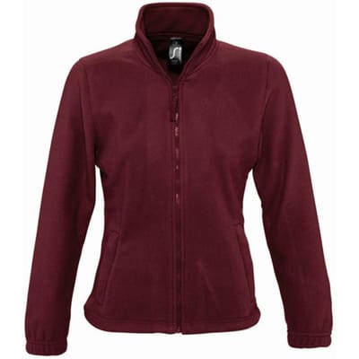 SOLS Dames/dames North Full Zip Fleece Jacket (Bourgondië)
