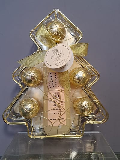 geschenkset kerst - leuk geschenk - vanille - badschuim - bruisballen - kerstgeschenk