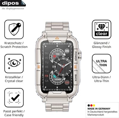 dipos – 6x Beschermfolie geschikt voor Doomixs KR88 | Krasbestendige & heldere Screenprotector Ultra-Thin