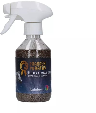 Paardenpraat TV Glitter Glamour Spray - 250 ML - Glitter Vachtspray voor Paarden – Rainbow