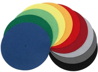 Vilt Draaitafelmat - Platenmat Accessoire - Verbeter Geluid - Beschermt Tegen Krassen - 30cm Diameter - Donkergrijs