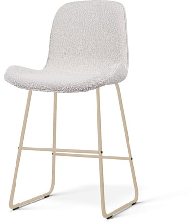 Nolon Nino-Fé Barkruk Bouclé Beige - Beige Onderstel - 65 Cm - Scandinavisch - Kookeiland - Barstoel - Stoffen