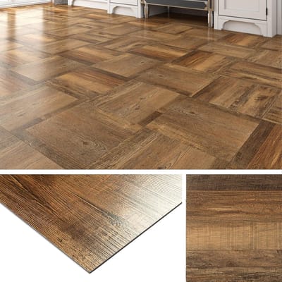 Duurzame Zelfklevende Vinyl Tegels voor Badkamer en Keuken - Houtlook, Waterdicht, 30x30 cm, 32 Stuks