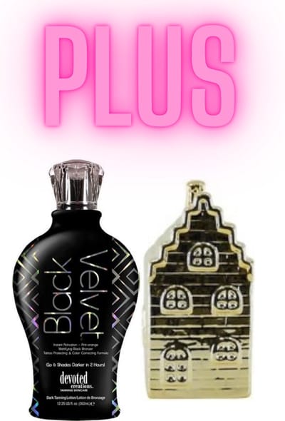 Devoted Creations Black Velvet 360 ml PLUS Gouden Spaarpot Huis 13 cm !