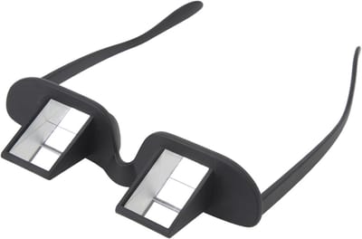 Prisma Bril - Luie Bril - Ontspannen Kijken - 90 Graden Zicht - Lichtgewicht ABS - Zwart