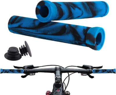Fietsstuurhoezen - Fietshandvatten Rubber - Comfortabel Fietsen - Antislip en Schokbestendig - Lengte 16.5 cm - Donkerblauw