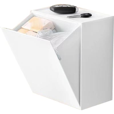 Aan de muur gemonteerde opbergdoos Klapdekselontwerp Ruimtebesparend Grote capaciteit Aan de muur gemonteerde opbergorganizer wit