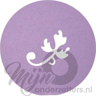Design shapes 1 vilt onderzetters - Lila - 6 stuks - 10 x 10 cm - Tafeldecoratie - Glas onderzetter - Cadeau - Woondecoratie - Tafelbescherming - Onderzetters voor glazen - Keukenbenodigdheden - Woonaccessoires - Tafelaccessoires
