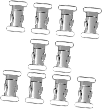 Zilveren Gespen - Zijsluiting Gespen - Armbanden Maken - Graveerbaar Metaal - 10 Stuks 20 Mm - Zilver