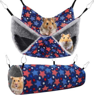 Hammock en Tunnel voor Cavia's en Hamsters, Dieraccessoires en Speelgoed voor Kleine Huisdieren