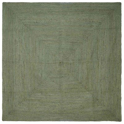 vidaXL - Gebied - Tapijt - Olijfgroen - 240 - x - 240 - cm - Jute