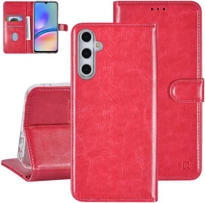 UNIQ Accessory Galaxy A05S Book Case hoesje Pasjeshouder - Felroze