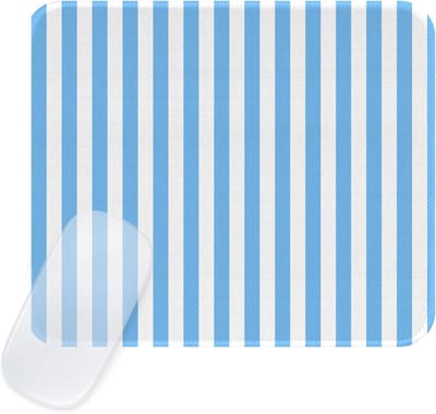 Streepmotief muismat, 3 mm dik, waterdicht en antislip rubberen basis, ideaal voor kantoor en thuisgebruik, blauw