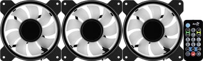 AeroCool Mirage 12 ARGB Pro - Case ventilator - 120mm - Zwart met RGB-licht - 18 dBA