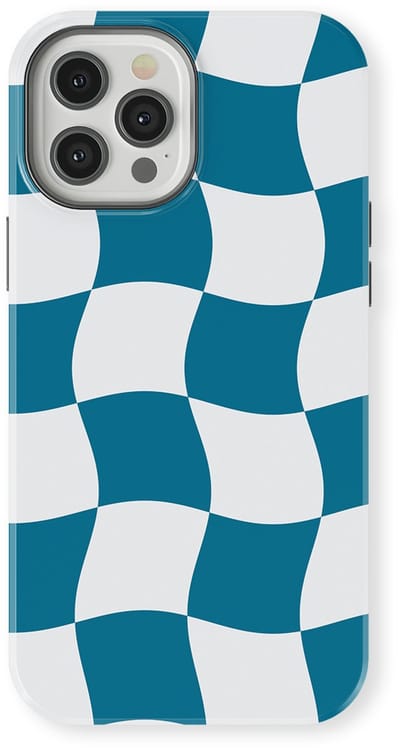 Checkered Warp Hoesje geschikt voor iPhone 12 Pro | Geschikt Voor Mag | Uniek Design Hoesje | Beschermhoes geschikt voor iPhone 12 Pro Frozen Motion