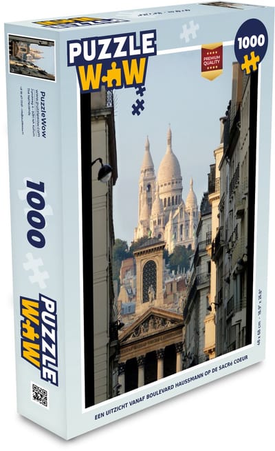Puzzel Een uitzicht vanaf Boulevard Haussmann op de Sacré Coeur - Legpuzzel - Puzzel 1000 stukjes volwassenen