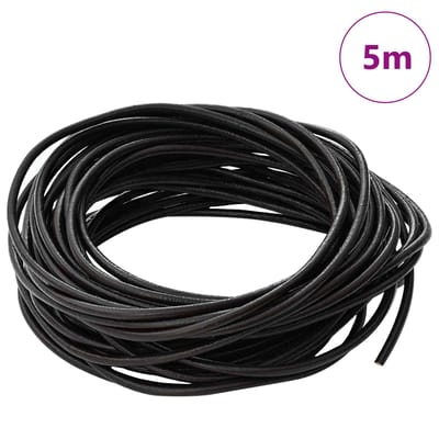 vidaXL - Leren - Koord - 1 - Donkerbruin - Ø2,5 - mm - x - 5 - m - Leer