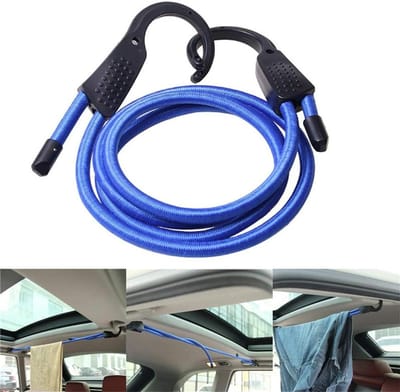 Verstelbare Spankabel - Bagageriem Touw - Bagage Bevestigen - Met Haak - 150 cm - Blauw
