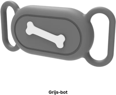 Samsung SmartTag2 Hoesje Hond & Kat – Waterdicht Siliconen Halsband Houder – Anti Verlies – Geschikt voor Alle Halsbanden Grijs