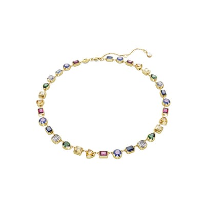 Swarovski Imber Multi-Color Design Zirconia Imitatie Kristal Verguld Ketting Dames ketting 5662915 One Size,Multicolor beige