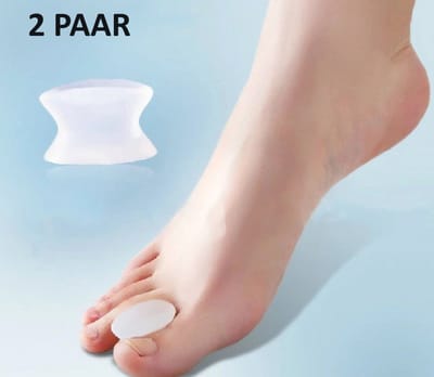 Teenspreider I Siliconen Teencorrector I Hallux Valgus I Teen Recht Maken I Toe Straigntner I Transparant I 2 Paar