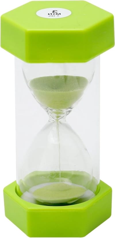 Leerhulpmiddel voor Kinderen met Schokbestendig Ontwerp - 3 Minuten Zandloper Timer voor Tijdbeheer, Onderwijs en Spelletjes in de Klas en Peuterspeelzaal