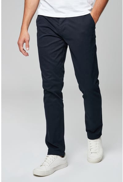 Next - Heren - Slim-fit chinobroek met stretch - Blauw