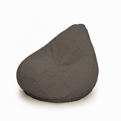 Drop & Sit - compacte zitzak - sfeervolle teddy - bruin - extra comfortabel en zacht 180 liter met uitneembare binnenzak