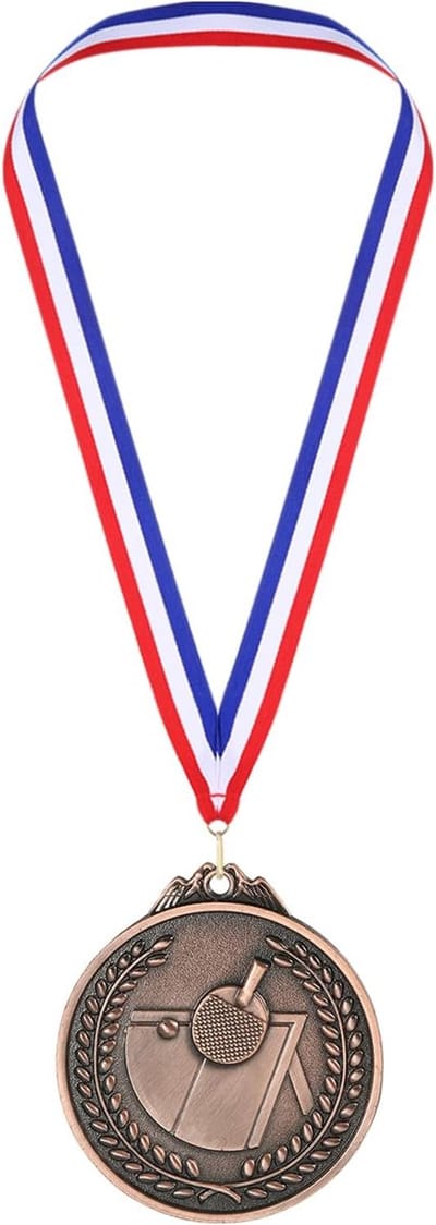 Tafeltennis Medaille - Trofee Medaille - Wedstrijd Prijsuitreiking - Zinklegering Materiaal - 6.5 cm - Koper