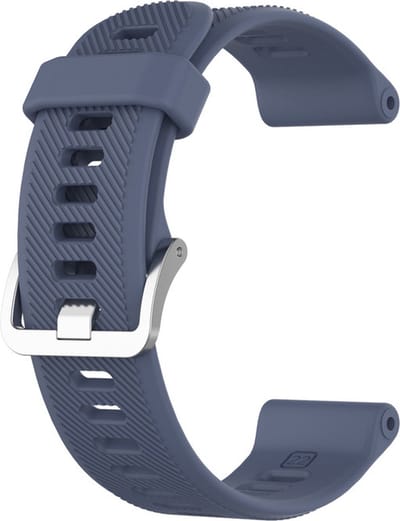 Siliconen bandje - geschikt voor Garmin Forerunner 935 / 945 / 955 / 965 / 745 / 970 - steenblauw