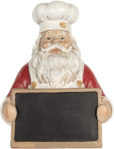 Clayre & Eef Kerstdecoratie Kerstman 24x16x30 cm Rood Kunststof