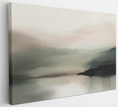 Saammp Canvas Schilderij - Beige - Minimalistisch - Abstract - 30x20 - Foto op canvas - Wanddecoratie - Muurdecoratie Woonkamer - Slaapkamer decoratie - Canvas Print