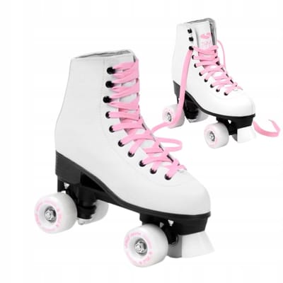 SMJ Sport Pixi damesrolschaatsen wit en roze maat 37