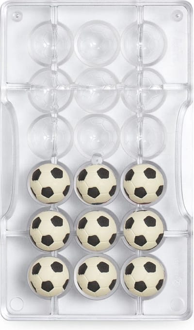 Decora Chocolade Mal - Voetbal Ã˜25mm pk/2