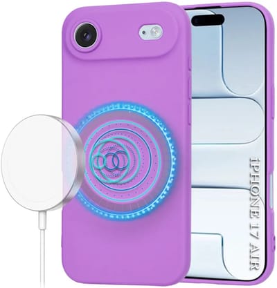 Hoesje geschikt voor Apple iPhone Air - Techsuit Soft Flex Silicone Back Cover - Geschikt voor MagSafe - Purple