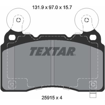 Remblok set, schijfrem TEXTAR 2591501