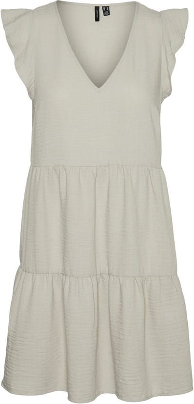 VERO MODA - VMKITA SS FRILL V-NECK DRESS WVN EXP GA - Dames - Mini jurken