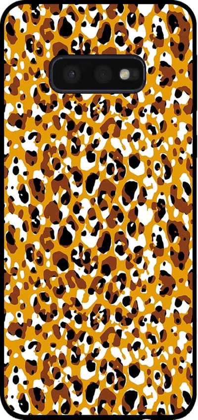 Smartphonica Telefoonhoesje voor Samsung Galaxy S10E met panterprint - TPU backcover met luiaardprint - Bruin geschikt voor Samsung Galaxy S10E