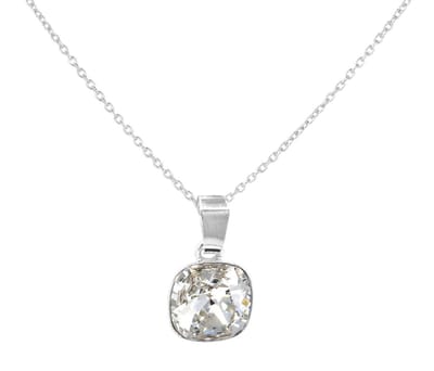ARLIZI 1851 Ketting transparant Swarovski kristal hanger - 925 sterling zilver - 44 cm