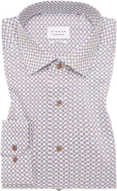ETERNA - Heren hemd - Maat 38 - Mannen - blauw - katoen