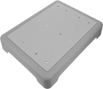 Antislip Badkrukje - Voetenbankje Mobiliteitshulpmiddel - Veilig Douchen - Sneldrogend Platform - 43x33x8.5 cm - Lichtgrijs