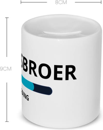 Akyol - bonusbroer loading Spaarpot - Broer - ochtendkoffie laden - verjaardagscadeau - verjaardag - cadeau - cadeautje voor broer - broer artikelen - kado - geschenk - gift - 350 ML inhoud