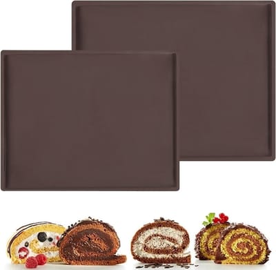 Set van 2 Herbruikbare Siliconen Bakmatten - Antiaanbak, Warmtebestendig en Antislip voor Pasta, Macarons en Koekjes