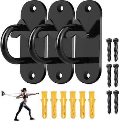Weerstandsband Wandanker, 3 Stuks Fitness Touwhouders, Sterke Wandmontage voor Krachttraining, Ideaal voor Thuis Workout en Sportoefeningen
